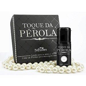 Toque de Pérola loção e Colar de pérolas para massagem Sensual HotFlowes - Sexshop