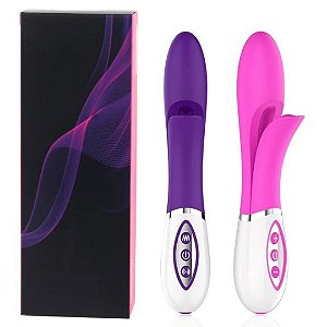 Vibrador Estimulador Duplo Ponto G e Clitóris 12 Vibrações USB