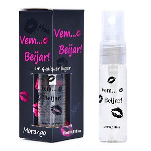 Gel Vem Beijar Morango 15ml Pessini - Sex shop