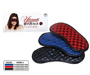 Venda com acabamento Vermelho brilhante e tiras elásticas - ULTIMATE BONDAGE EYESHADE - NANMA