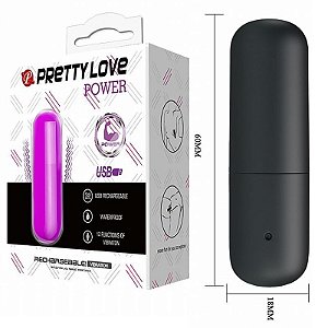 Vibrador Bullet Recarregável - Power - Pretty Love - Sexshop