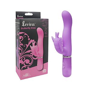 Vibrador com Estimulador Borboleta com 30 Vibrações - LEVINA BUTTERFLY KISS - Sexshop