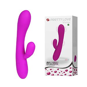 Vibrador Estimulador Clitoriano e Ponto G Com 30 Vibrações - Pretty love Victor