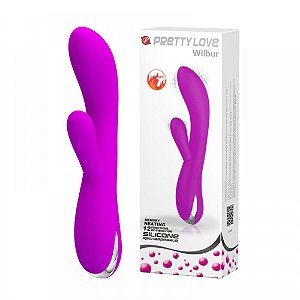 Vibrador com Sistema de Auto Aquecimento e 12 Modos de Vibração - PRETTY LOVE WILBUR - Sex shop