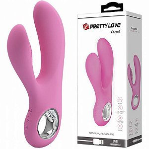 Vibrador Duplo com estimulador Pretty Love Canrol - Sex shop