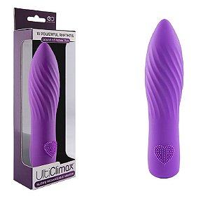 Vibrador Feminino 17cm lilás - Ulti Climax SILICONE SLEEVE WITH RECHARGEABLE Nanma - Sex shop
