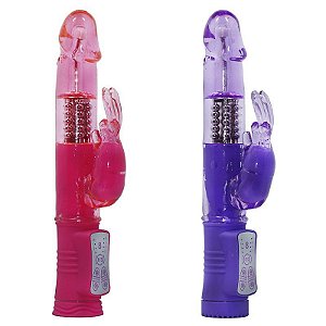 Vibrador Jack Rabbit Rotativo com Estimulador Coelho 8 Vibrações - Sex shop