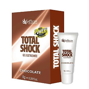 Vibrador Liquido Total Shock Beijável Chocolate 8gr - Sexshop