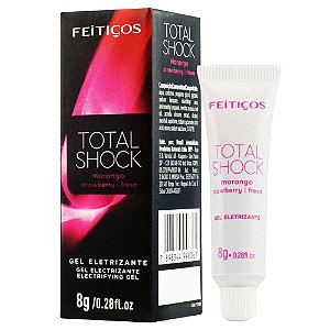 Vibrador Liquido Total Shock Beijável Morango 8gr - Sexshop