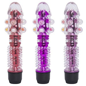 Vibrador Estimulador Com Pérolas Massageadoras - Sex shop