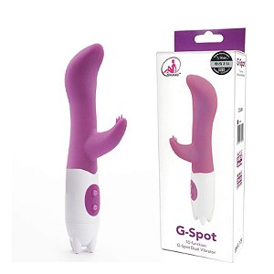 Vibrador Ponto G com Estimulador Clitoriano 10 Vibrações - G-SPOT DUAL - Sexshop