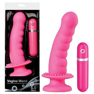 Vibrador ponto G com estimuladores, ventosa e 10 velocidades - VAGINA WAND - NANMA - Sexyshop