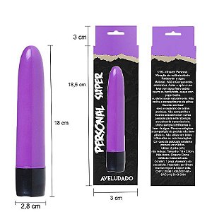 Vibrador Power Personal 18 cm Roxo Aveludado - Sexshop