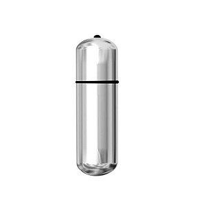 Vibrador prata formato cápsula 6X1,8CM - Sexy shop