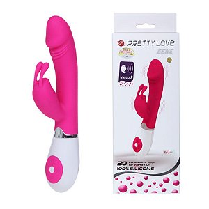 Vibrador Pretty Love Gene com estimulador de clítoris 30 Vibrações