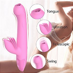 Vibrador Estimulador de Clitóris Língua Com Estimulador de Movimento