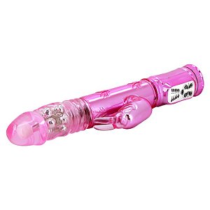 Vibrador Recarregável Rotativo Sobe e Desce com 5 Modos de Vibração - THROBBING BUNNY - Sex shop