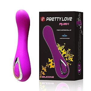 Vibrador Silicone Pont G 10V Recarregável - Rush Pretty Love - Sexshop