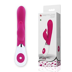 Vibrador Silicone Ponto G Duplo, 30 velocidades PRETTYLOVE - Sexshop