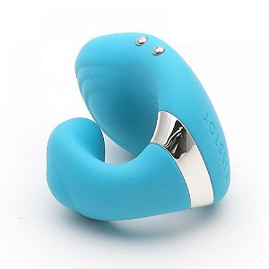 Vibrador Vaginal Duplo Com estimulador Clitoriano e 5 Vibrações - Queeni Kiss Toy
