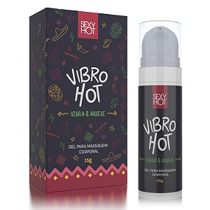 Vibro Hot - Gel para massagem corporal, vibra e aquece - 15g - Sexshop