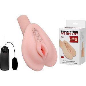 Masturbador Vagina com Pelos Pubianos e Cápsula Vibratória - TEMPTATION PASSION LADY - Sexshop
