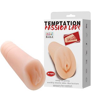 Masturbador Vagina com Túnel Interno Texturizado - TEMPTATION PASSION LADY - Sexshop