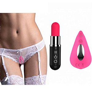 Vibrador para calcinha recarregável 12 modos de vibrações - Chloe - Sexshop