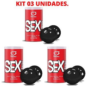 KIT 03 Bolinha Beijável SEX CAPS 2 UND Ice Cola - Sexy Fantasy