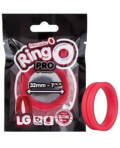 Anel Peniano De Silicone Vermelho - Ringo Pro LG - Screaming O