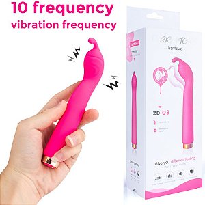 Vibrador Ponto G 10 Vibrações Recarregável em Puro Silicone