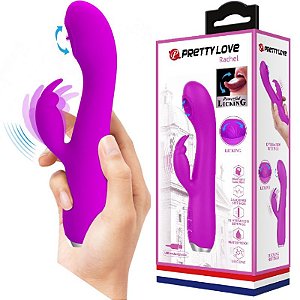 Vibrador Recarregável com 3 funções com 12 modos de vibrações Pretty Love Rachel