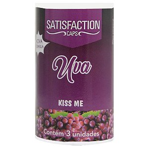 Bolinha Beijável Uva Kiss Me 03 Unidades Satisfaction