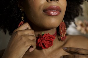 Choker e Testeira Couro estreita