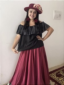 Ciganinha Preta Glitter