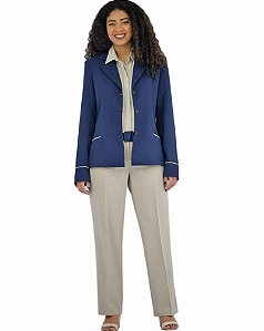 Blazer Kit com 3 peças Calça Camisa ML Combo7 Feminino Sarro Work