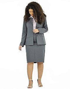 Blazer Kit com 3 peças Saia Camisa ML Combo16 Feminino Sarro Work