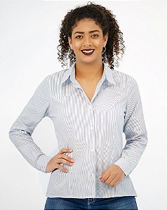 Camisa Feminina Manga Longa Listrada