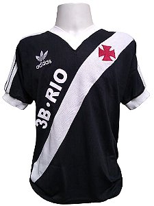 Camisa Retrô Vasco 1987 - 3B Rio - Preta