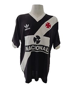 Camisa Retrô Vasco - 1984 - Banco Nacional - Preta