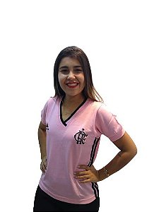 Baby Look Retrô Flamengo Personalizada - Rosa