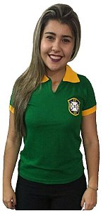 Baby Look Retrô Seleção Brasileira 1958 - Verde