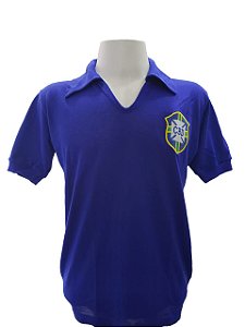 Camisa Retrô Seleção Brasileira 1958 - Azul