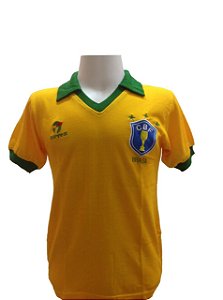 Camisa Retrô Seleção Brasileira 1986 - Amarelo