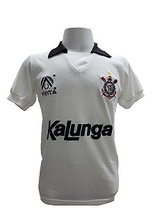 Camisa Retrô Corinthians - Kalunga - 1990 - Branca