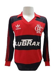 Camisa Retrô Flamengo - 1987 - Mangas Longas - Mister Barros Futebol Retrô