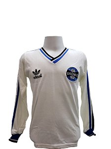 Camisa Grêmio Retro 1983 -Branca - Mangas Longas