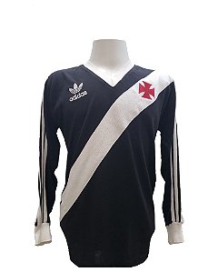 Camisa Retrô Vasco - 1980 - Preta - Mangas Longas