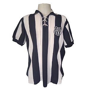 Camisa Retrô Ponte Preta  - Gola pólo - cordinha