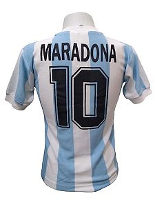 Camisa Retrô Argentina 1986 - com nome MARADONA